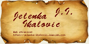 Jelenka Ikalović vizit kartica